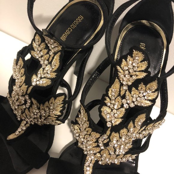 Roberto Cavalli Althea Suede Sandals - Picture 6 of 7